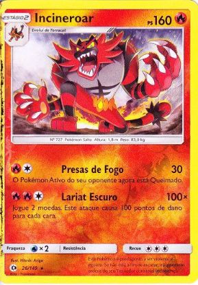 Imagem de Incineroar (HOLO) - Pokémon TCG