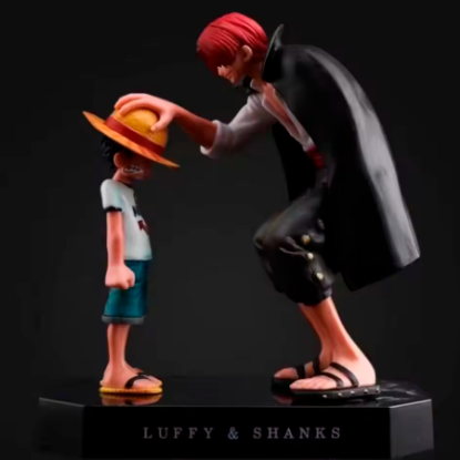 Imagem de Action Figure One Piece - Shanks e Luffy (Cenário Icônico)