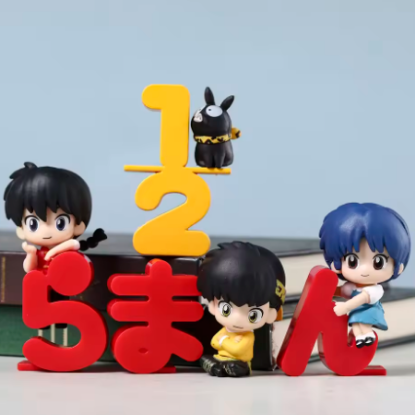 Imagem de Kit com 4 figures colecionáveis dos personagens de Ranma ½