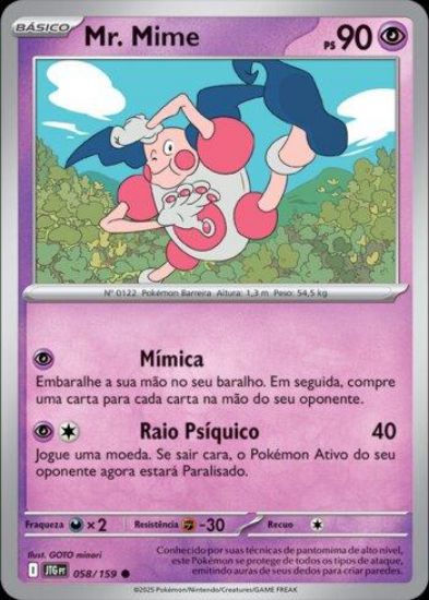 Imagem de Mr. Mime Holográfico - Pokémon TCG