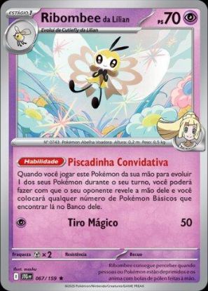 Imagem de Ribombee da Lilian Holográfico - Pokémon TCG