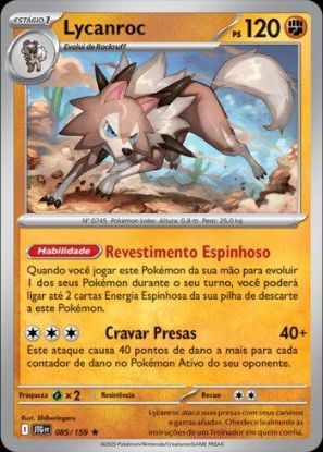 Imagem de Lycanroc Holográfico - Pokémon TCG