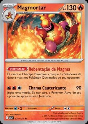 Imagem de Magmortar Holográfico - Pokémon TCG