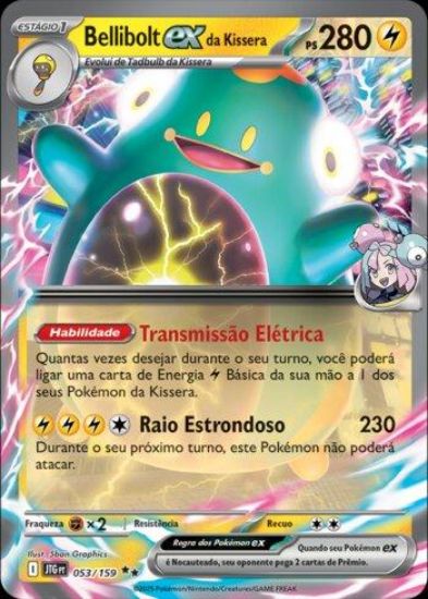 Imagem de Bellibolt EX da Kissera Holográfica - Pokémon TCG