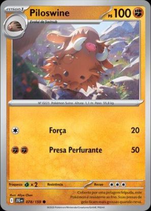 Imagem de Piloswine Holográfico - Pokémon TCG