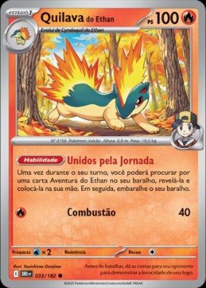 Imagem de Quilava do Ethan Holográfica - Pokémon TCG