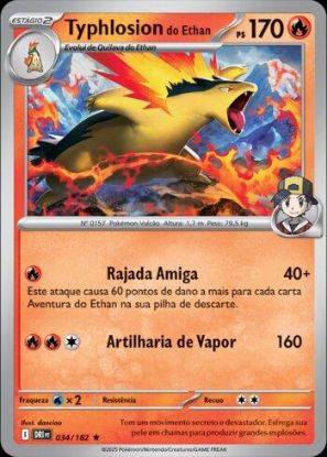 Imagem de Typhlosion do Ethan Holográfica - Pokémon TCG