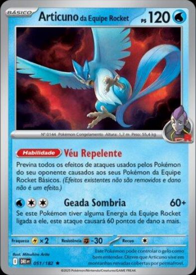 Imagem de Articuno da Equipe Rocket Holográfico - Pokémon TCG
