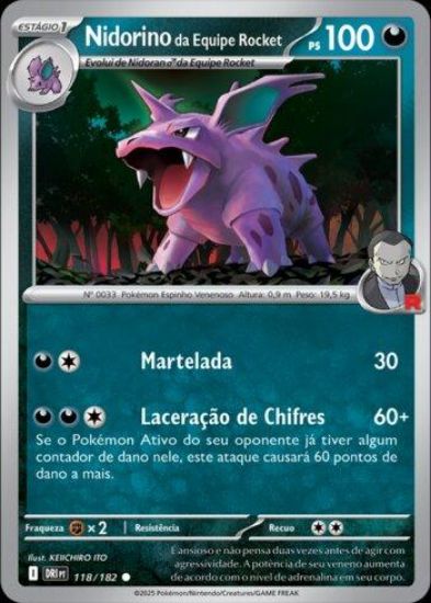 Imagem de Nidorino da Equipe Rocket -  Pokémon TCG