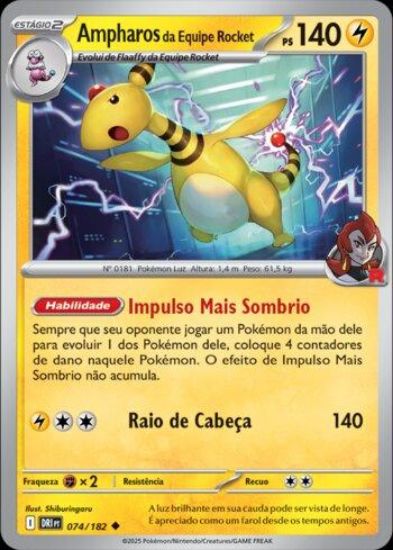 Imagem de Ampharos da Equipe Rocket Holográfico - Pokémon TCG
