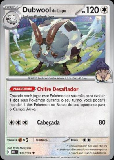 Imagem de Dubwool do Lupo Hologáfico - Pokémon TCG