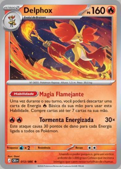 Imagem de Delphox Holográfico