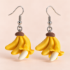 Imagem de Brinco Kawaii Cachinho de Bananas Amarelas Descascadas – Bijuteria Feminina Fofa Estilo Japonês